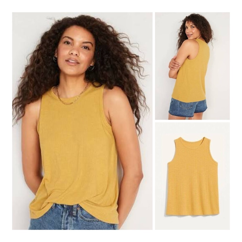 OLD NAVY Sleeveless Luxe High Neck Ribbed Top - Honey I’m Home